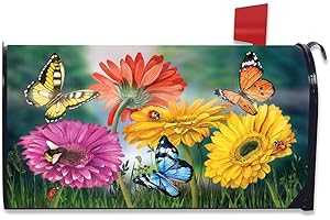 Briarwood Lane Butterflies and Daisies Spring Mailbox Cover - Standard Size