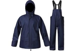 Rizzon Rain Suits for Men Waterproof - Heavy Duty Rain Gear with Rain Jacket & Pants for Fishing Camping Hiking