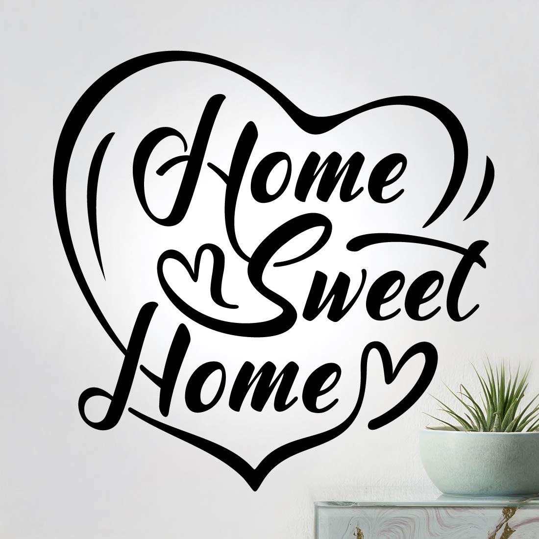 Home Sweet Home Wall Sticker Hall Living Room Decal Quote Motivational Art Stickers Kitchen Decor Bedroom Quotes Welcome Removable transfers DIY Hallway Vinyl Writing Saying Family Inspiration Door