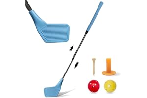 wootfairy Kids Golf Club Set, Adjustable Backyard Outdoor Indoor Golf Clubs with Oversized Club Heads for Kids, Juniors, and Family Play Golf Game in Grass, Parks, Yards (Blue)