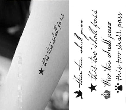 Pegatinas De Tatuaje Sentence English Tatuaje Desechable Impermeable Pequenos Patrones De Estrellas Frescas Para Hombres Y Mujeres Amazon Es Belleza