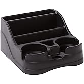 Moblorg Small Center Console for Cars, Trucks, Minivans, SUVs, Vehicle Organizer, Cup Holders, Recycled Plastic, Made in USA 