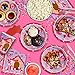 Pink Girl Puppy Dog Birthday Party Supplies Set Plates Napkins Cups Tableware Kit for 16