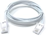 DRUT 2m BT to BT 4 Wire 431A Male to Male Telephone Cable Lead 6.5ft White view 2