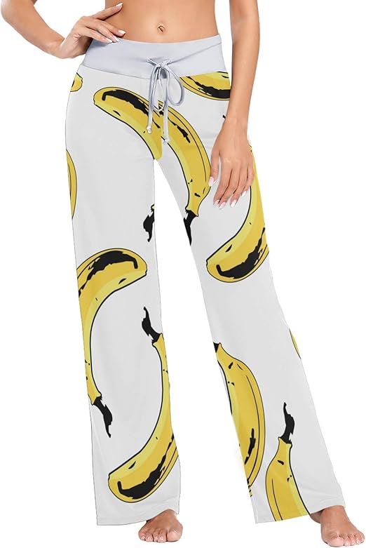 LUPINZ Bananas Seamless Pattern Essentials Women's Sleep Pant Women's