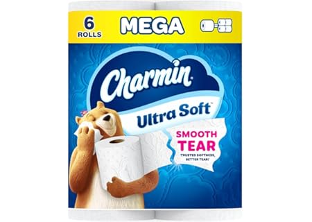 Charmin Ultra Soft Toilet Paper, 6 Mega Rolls = 24 Regular Rolls