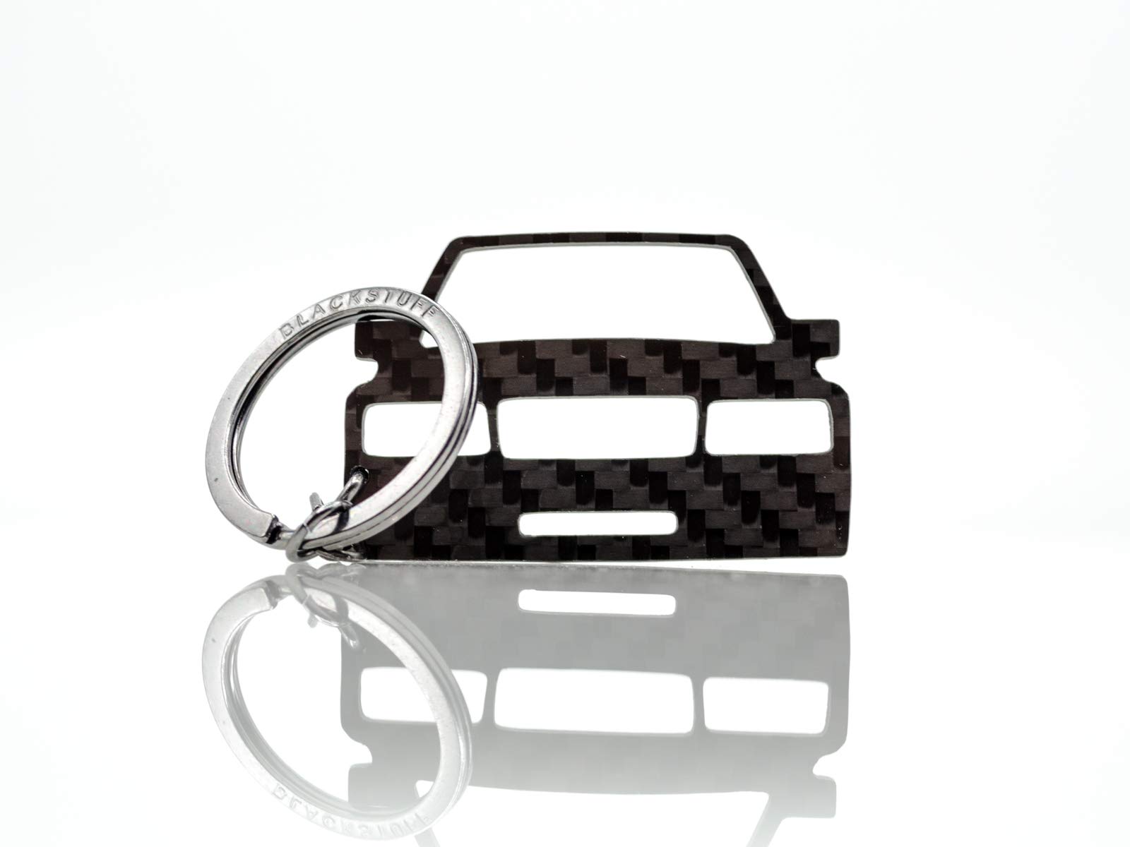 BlackStuff Carbon Fiber Keychain Keyring Ring Holder Compatible with W201 190E Cosworth BS-609