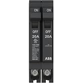 ABB Q-Line&reg; Tandem Circuit Breaker &bull; 20A/1P Configuration &bull; 120/240 VAC | THQLT2020 &bull; 10 KAIC Interrupt Rating &bull; Thermal Magnetic Plug-On Breaker for Load Centers
