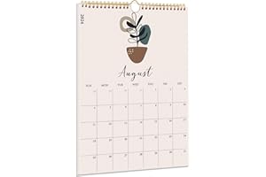 PIOOJK Aesthetic 2024-2025 Wall Calendar - Runs From July 2024 to June 2025, The Perfect 12 Months Boho Academic Hanging Calendar, Thick Paper, Perfect for Monthly Organizing & Planning, 10"×14.5"