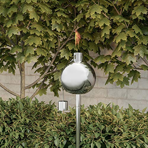 image for Pure Garden 50-219 Outdoor Torch Lamp-45” Patio/Backyard Stainless S