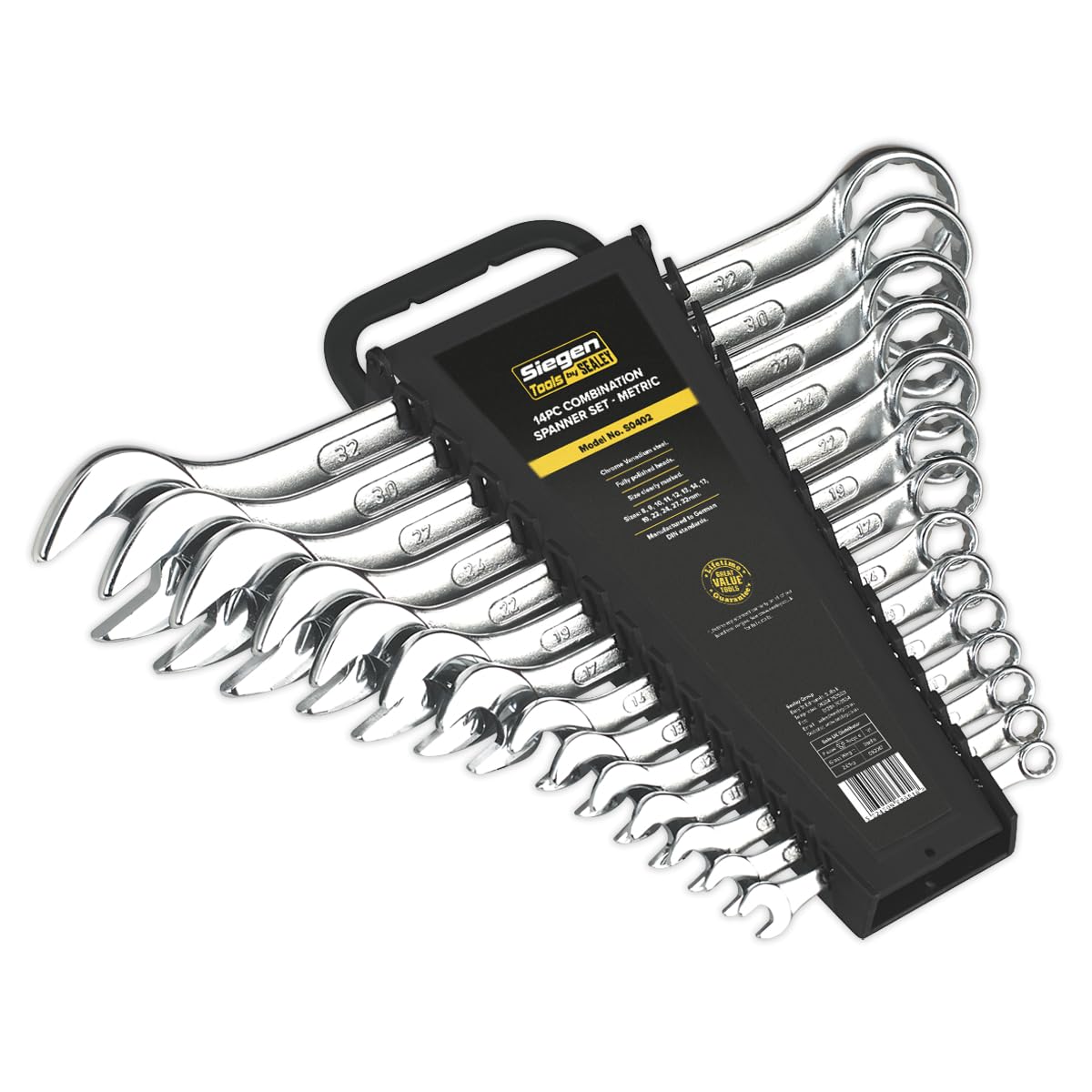 Sealey S0402 Metric Combination Spanner Set, 14 Pieces