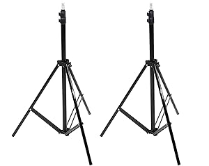 AmazonBasics Aluminum 7-Foot Light Stand with Case - 2-Pack