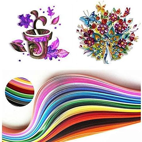260 Stripes Quilling Paper 3mm Width Mixed Color Art DIY Craft 26 Colors，by HeFamily