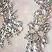 Sumptuous Handmade AB Colour Sew on Sequin Rhinestones Collar Waist Belt Costume Dress Fine Crystal Appliques Designs Sewing for DIY Wedding Dress Quilt Trimming (AB)