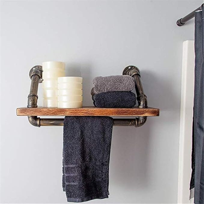 ZHBD Industrielle Wandhalterung aus Eisenrohr Industrie Badezimmer