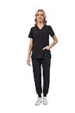 Naivlizer Scrub Set for Women V-Neck Scrub Top
