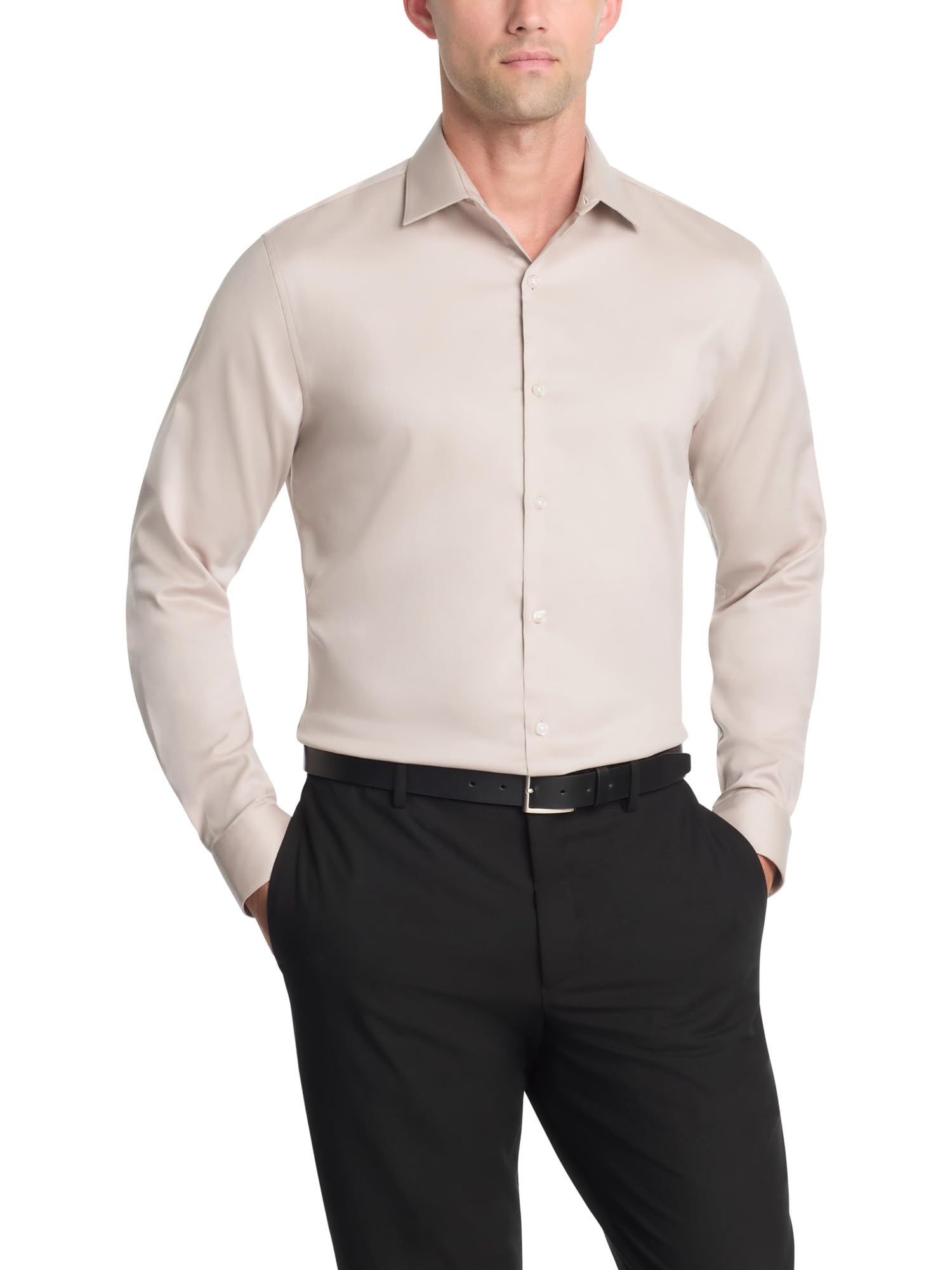 Kenneth Cole Reaction Men’s Dress Shirt Slim Fit Techni-Cole Stretch