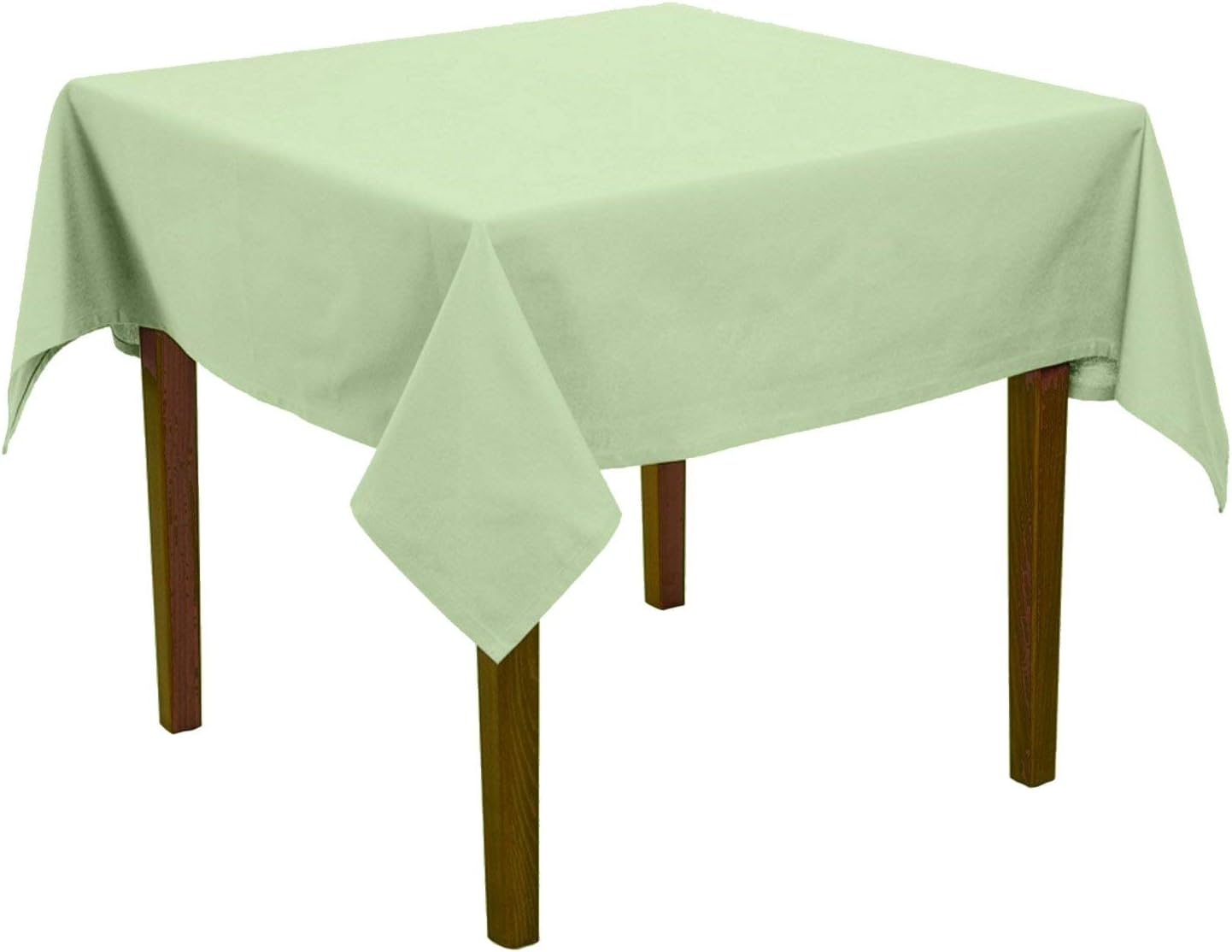 Damask Tablecloth 100 x 100 cm Light Green Cotton