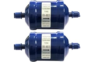 GMH BEONE 2 Pcs EK-083S Flow Filter Drier for Heat Pump, Liquid Line Refrigerant Filter Drier 3/8 Sweat EK-083S for Heat Pump Air Conditioning Refrigeration Heating Systems