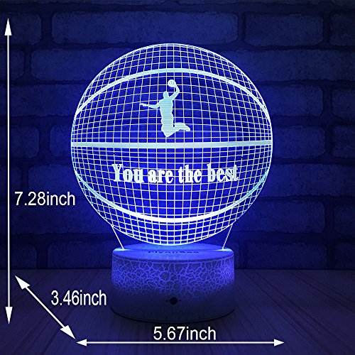 image for FlyonSea Basketball Beside 7 Colors Change + Remote Control with Timer