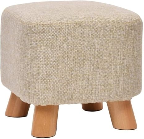 Amazon Lxu スツール 手作りの小さな木製のベンチ 変更シューズソファスツール綿布取り外し可能なクッションポータブルシート28 25cmの ベージュ Diy 工具 ガーデン