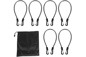 6pcs Horse Blanket Leg Straps with Storage Bag, 55cm/21.65in Elastic Adjustable Tail Strap Cord Replacement Supplies with Dou