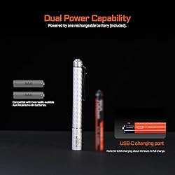 ACEBEAM PT20 2 AAA EDC Flashlight Rechargeable, 500