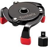 Toolwiz Oil Filter Wrench Adjustable 3 Jaw Oil Filter Removal Tool | One Way Design Only for Removing, Universal for 2-3/8'' to 3-7/8'' 60-98mm Spin On Oil Filter