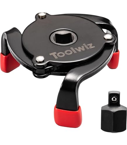 Phonirock Adjustable Oil Filter Wrench - Fits 2-3/8" To 3-1/8" (60-80mm) Spin-On Filters, 1/2" Drive Cap Style - View #9