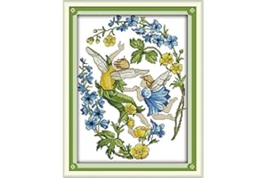 Cleana Arts Cross Stitch kits, July Flower Faerie, 11CT Counted, 16"×20"