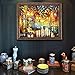 Standie 2 Pack DIY Diamond Painting Set 5D Full Drill Embroidery Rhinestone Painting Kit 5D Decorating Wall Stickers for Living Room (50 x 42cm Rainy Night & 40 x 30cm Walking in The Rainy Night)