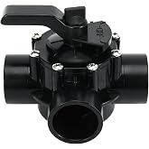 4715 3 Port 1-1/2 to 2-Inch Positive Seal NeverLube Valve Compatible with Jandy, 1.5 Inch 3 Way Diverter Valve for Pool, Bathtub and Spa, CVPC