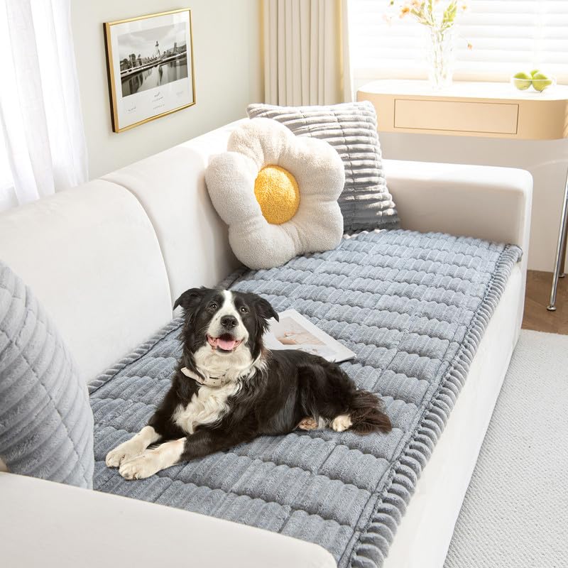 Mingfuxin Sofa Covers 1 2 3 4 Seater, Universal & Non-Slip Sofa Slipcovers Couch Covers Washable, Thick Corduroy Sofa Cushion Covers for Pet Dog Living Room Furniture Protectors