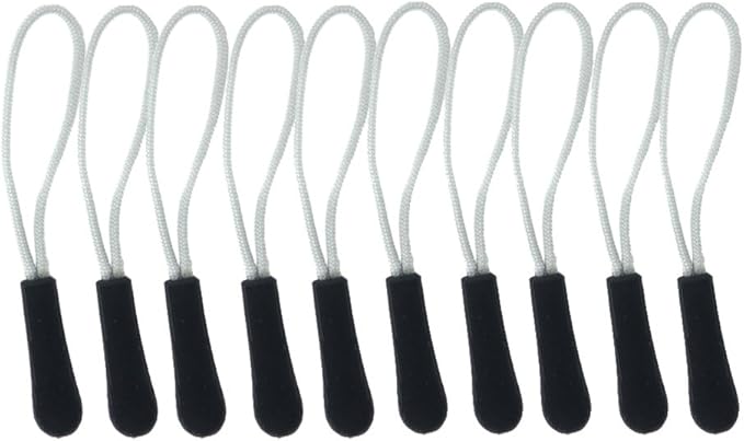 10pcs Reissverschluss Zieht Seil Schnur Endet Schloss Pull Zipper Fur Zelte Kleidung Taschen Grau Amazon De Bekleidung