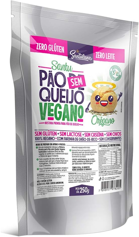 Pão sem Queijo Vegano, Orégano Santulana 250g