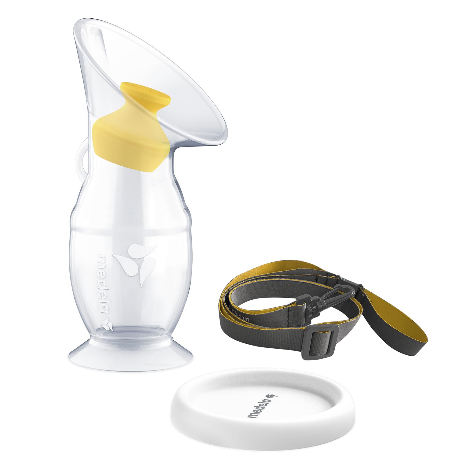 Medela Silicone Breast Milk Collector for Breastfeeding Mothers, Milk Saver with a Suction Base and a Lid for Storage, Made for Daily Breastfeeding