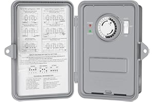 BN-LINK Pool Pump Timer, Outdoor Mechanical Timer Box, Heavy Duty 24 Hour Programmable, 2HP 40A Max, 120, 240, 277 VAC, for Pool Pump, Water Heater, Fans, SPA, ETL Listed