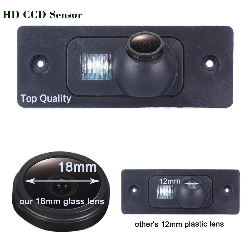 18mm lens reversing camera,1000TV Lines Starlight Super Pro Lens Backup Camera Replacement for Golf Variant MK4/5/Tiguan/Touareg/Polo 3C/Jetta/Passat/Sharan/Skoda Scirocco Fabia/Audi TT 8J /Cayenne