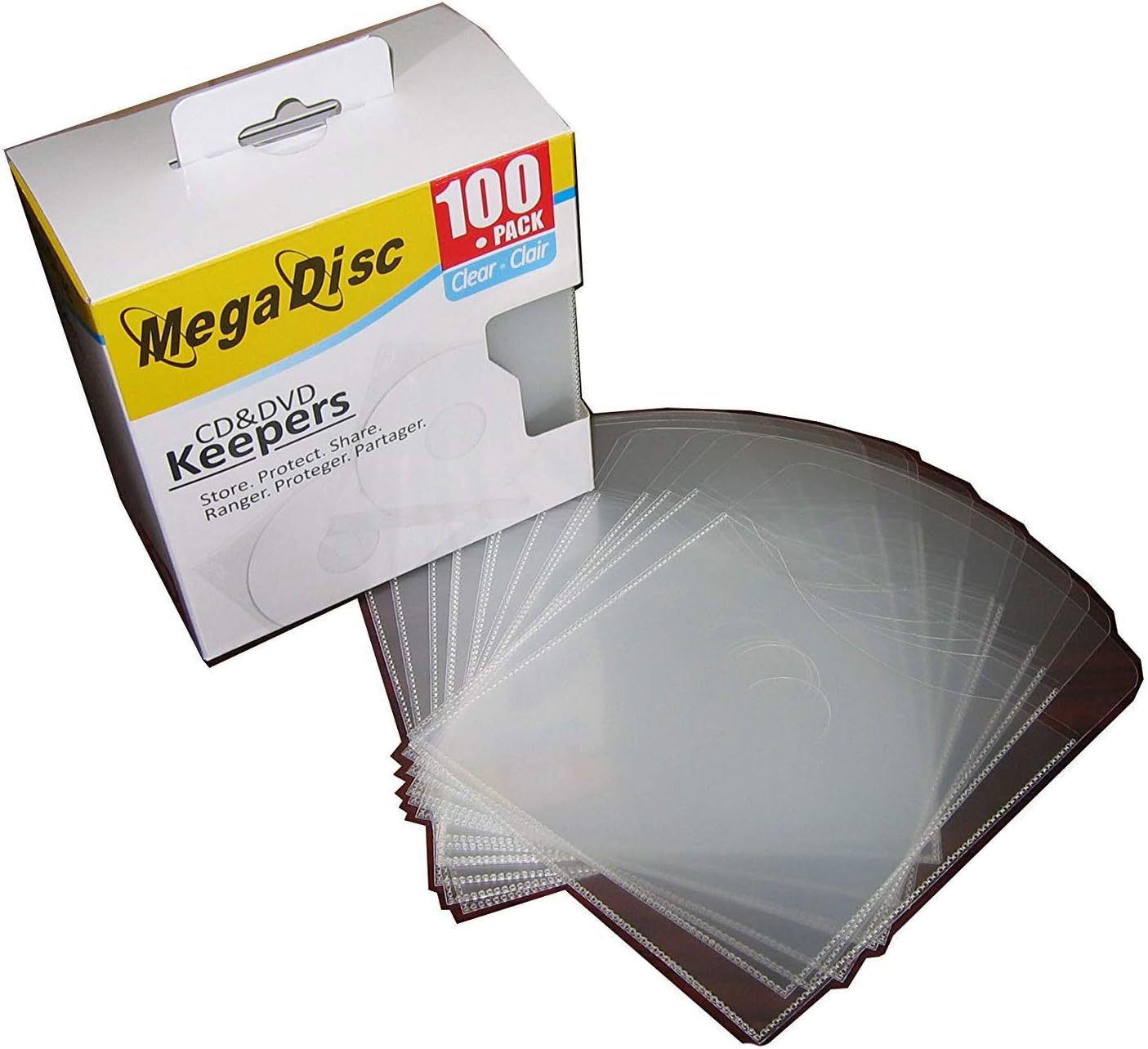 CD DVD Plastic Keepers Holder Clear 500 Pk (Plastic Bag Bulk Pack)