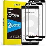 Google Pixel 3 Screen Protector, [2 Pack] SPARIN 3D Full Coverage Tempered Glass Screen Protector for Google Pixel 3, Edge to Edge/Bubble Free/Easy Install/Scratch Resistant, 5.5 inch