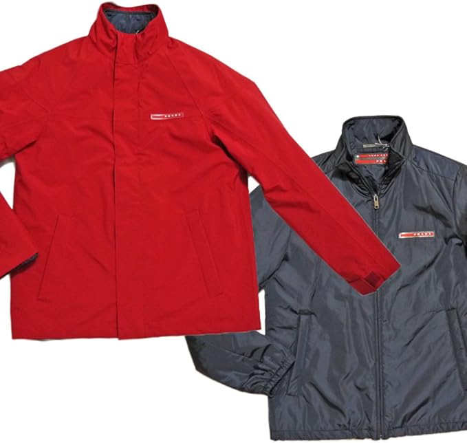 Amazon プラダ Prada メンズ 3way 2枚セット ブルゾン 赤 50 Prada 並行輸入品 コート ジャケット 通販