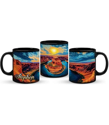 Las Vegas Themed Glass Bistro Mugs - Welcome Sign Design, Black & Pink, Durable & Stylish Drinkware - View #7