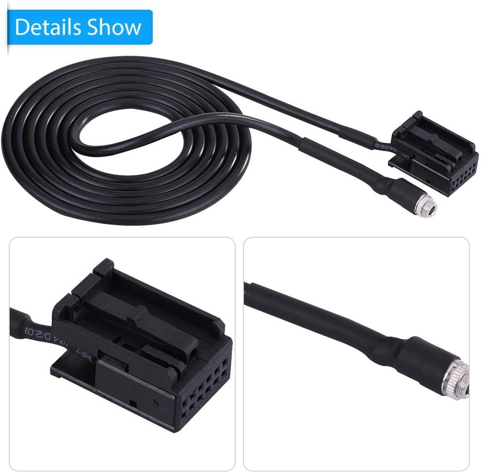EVGATSAUTO Car 6000 CD Audio Female AUX Input Adapter Cable for Focus Mondeo with Removal Tool Keys, Popular, normal - Image 3