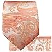 Paul Malone Necktie, Pocket Square and Cufflinks 100% Silk Coral Paisley