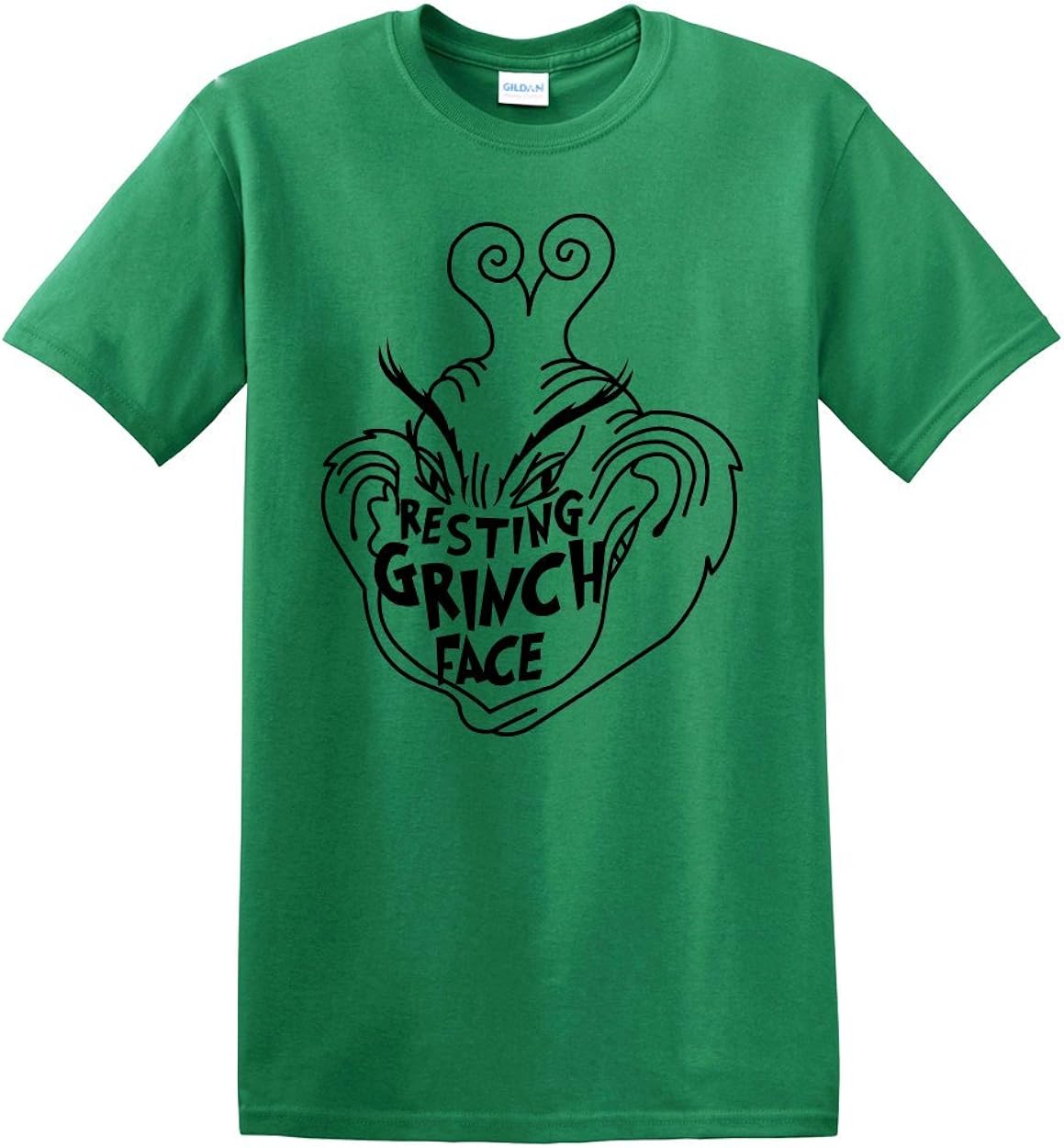 Buy CreateMyTee Resting Grinch Face Adult TShirt (XLarge) Irish Green