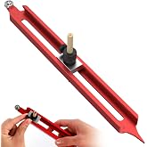 Tzdxfgl Contour Gauge Scribe Tool, Precise Profile Scribing Ruler with Adjustable Pencil Holder, Aluminum Alloy Woodworking Edge Corner Measuring Profile Duplicator Contour Gauge for Tiles Carpenter