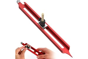 Tzdxfgl Contour Gauge Scribe Tool, Precise Profile Scribing Ruler with Adjustable Pencil Holder, Aluminum Alloy Woodworking E