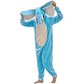 Jeyfull Unisex Adult Animal Onesie Pajamas Slim Fit Halloween Costume One Piece Sleepwear Homewear Cosplay Suit
