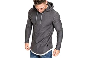 MorwenVeo Men's Casual Hooded T-Shirts - Fashion Short Sleeve Solid Color Pullover Top Summer Blouse
