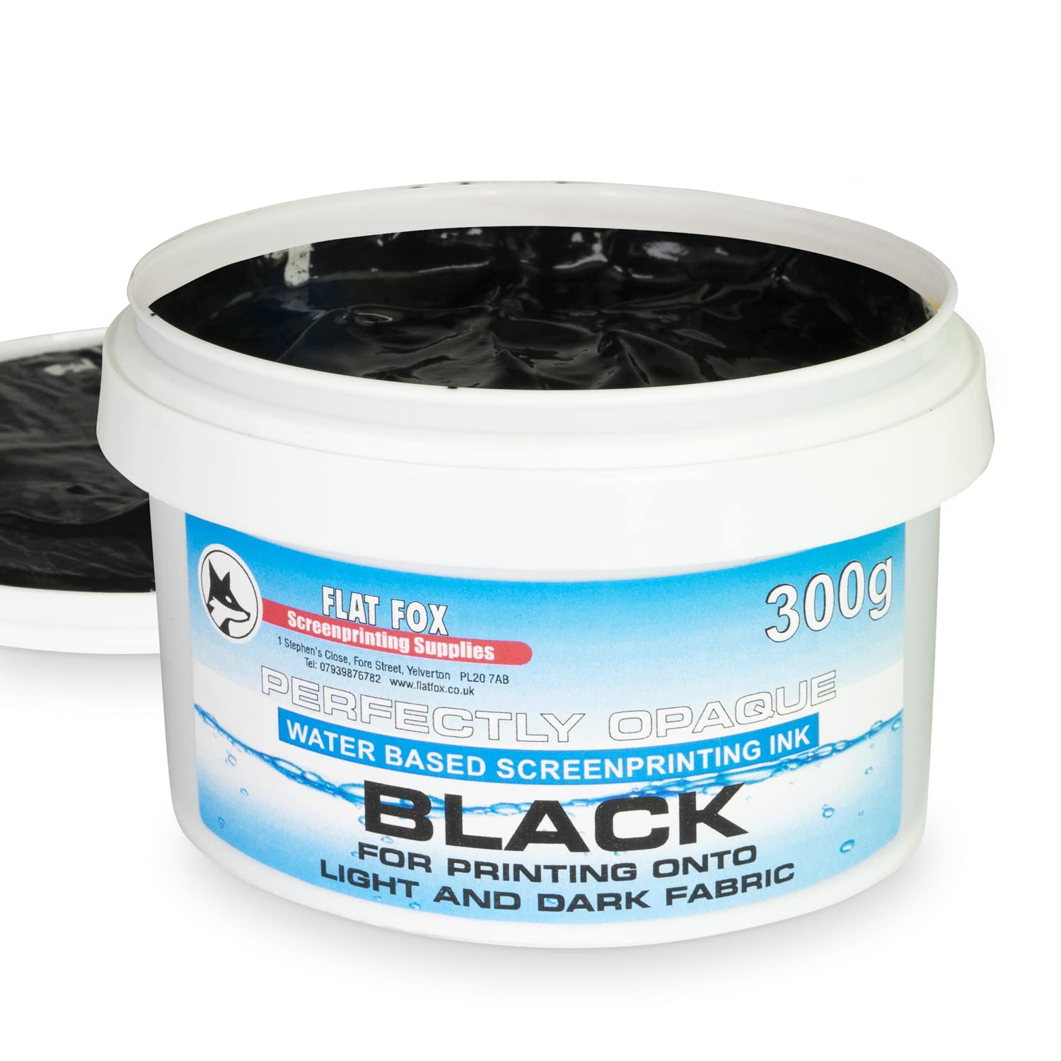 Flat Fox Screen Printing Opaque Water Based Inks (Black, 300g)… — image 1